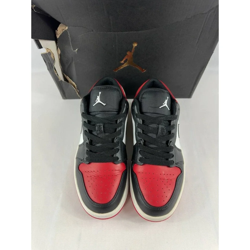 Nike Air Jordan 1 Low 'Bred Toe' 553558-612 Men's Size 7